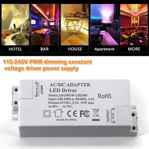 Switch Power Supply AC 110-240V TO DC 12V 2.5A 30W Adapter Driver For Led Strip - Picture 1 of 8