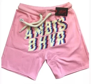 RTGB Red Tag Brand Pink Electric Fleece Rope Drawstring Shorts XL NWT MSRP $75 - Picture 1 of 10