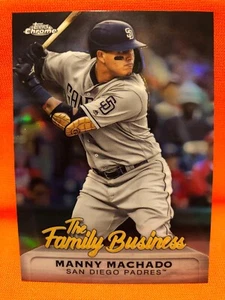 2019 Topps Chrome Update MANNY MACHADO Refractor Family Business Padres🔥 - Picture 1 of 2