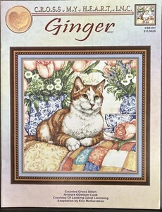2007 Cross My Heart Ginger Cat Collection Cross Stitch Craft Booklet Chart Only - Picture 1 of 4
