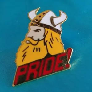 Vintage Viking Vikings Knights Pride School Team Golden Metal Lapel Pin - Picture 1 of 12