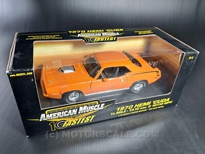 1/18 Plymouth 1970 Hemi 'Cuda orange Ertl 32759 Top 10 Muscle cars Ltd. Ed. NEW - Imagen 1 de 4