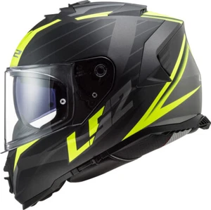 CASCO MOTO INTEGRALE LS2 FF800 STORM NERVE MATT BLACK HI-VIS YELLOW TAGLIA M - Foto 1 di 4