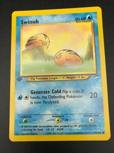 Swinub 1st Edition 84/105 Common Neo Destiny Pokemon Vintage WOTC NM 2002 - Picture 1 of 2