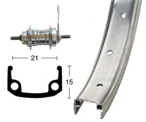 Bike-Parts 26″ Hinterrad Alu-Felge + Rücktrittbrems-Nabe - Bild 1 von 2