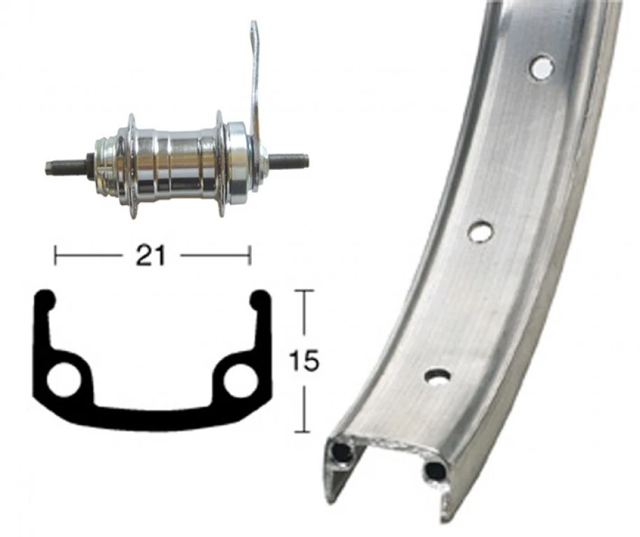Bike-Parts 26″ Hinterrad Alu-Felge + Rücktrittbrems-Nabe - Bild 1 von 1