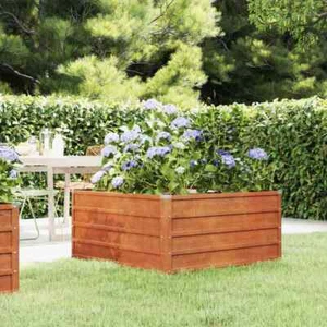 vidaXL Garden Raised Bed Rusty 100x100x45 cm Corten Steel - Picture 1 of 7