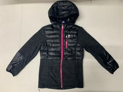 Chaqueta híbrida acolchada/polar con capucha totalmente nueva con etiqueta Free Country Girls Foto 1 de 4