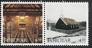 Faroe Islands #Mi327-Mi328 MNH 1997 Christmas Hvalvik Church [328-329 Fa327SX1]