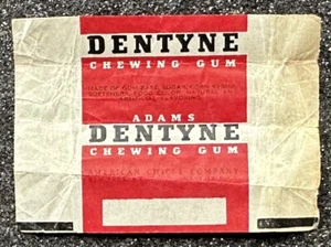 Envoltura de goma de mascar vintage de los años 40 publicidad ADAMS DENTYNE 2 x 1-1/2 - Imagen 1 de 4