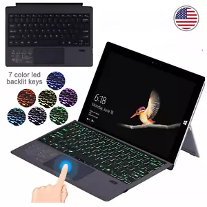 for Microsoft Surface Pro 7/6/5/4/3 Wireless Keyboard Magnetic Backlit Trackpad - Picture 1 of 5