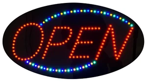 *Refurb* buntes ovales offenes LED-Schild - Bild 1 von 4