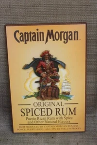 Captain Morgan Spiced Rum Promotional 3D Relief Bar Sign Wall Decor Plaque 19x13 - Picture 1 of 6