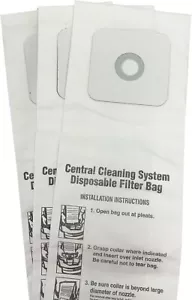 CENTRAL VACUUM BAGS for Nutone 391, 391-8, 3918, 44186 3-Pack - Picture 1 of 1