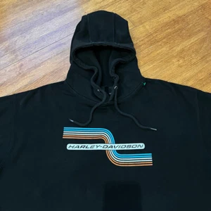 Harley Davidson 1975 Sportster Tank Hoodie Sweatshirt Herren XL schwarz Heavy Fleece - Bild 1 von 17