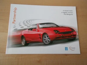 2000-2001 DeTomaso Mangusta Visteon Asociación Folleto en Color Original - Imagen 1 de 4