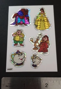 Vintage Stickers Disney Beauty and the Beast Prism Vending Machine Sticker Card - Picture 1 of 10
