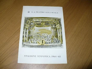 TEATRO ALLA SCALA STAGIONE SINFONICA 1964-65 VIOLINISTI BOLSCIOI J. REJENTOVIC - Picture 1 of 1