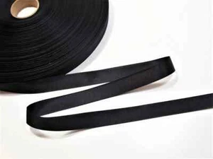 Black Ribbon 5/8 inch wide x 10 yards Soft Woven Crafts Sewing Solid B30 - Picture 1 of 3