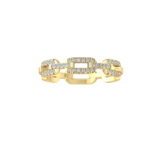 10K Yellow Gold Round Lab Grown Diamond Anniversary Band Ring Size 7 For Women - Picture 1 of 5
