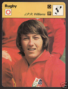J.P.R. WILLIAMS British Lions Rugby Player 1978 SPORTSCASTER CARD 33-02A