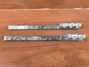 "DATSUN 1500" Chrome Fender Badge/Emblem/Logo Fit DATSUN 620 521 Pick-up x1 Pair - Picture 1 of 12