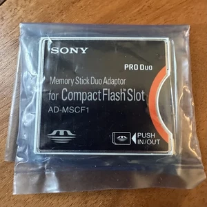 Sony AD-MSCF1 Memory Stick Duo Adapter for Compact Flash Slot for Camera - Picture 1 of 13