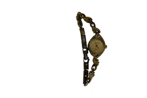 Vintage Lucien Piccard Ladies Quartz Watch Gold Tone Ornate Bracelet Rhinestone - Picture 1 of 6