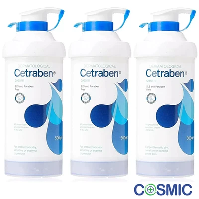 3 X Cetraben Cream Pump Dispenser 500g - Image 1 of 4