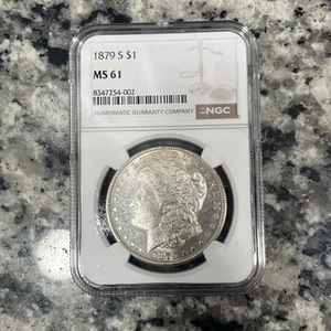 1879 S Morgan Silver Dollar NGC MS 61 - Picture 1 of 3