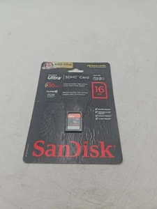 SanDisk 16GB Ultra SDHC I Memory Card Class 10 30 MB/s SDSDU-016G-A46 New Sealed - Picture 1 of 7
