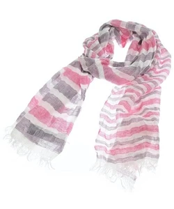 ARMANI COLLEZIONI Stoles PinkxIvoryxGray(Border) 2200591333190 - Picture 1 of 3