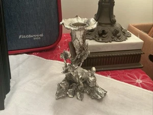 ARTHUR COURT Bunnies And Calla Lillies Candlestick-Very Nice- - Picture 1 of 6