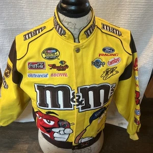 Chaqueta de carreras M&M NASCAR de colección Elliot Sadler #38 amarilla diseño AOP JH juvenil L - Imagen 1 de 12