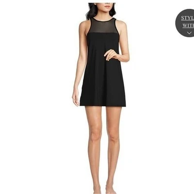 18W Lands end control Mesh high neck swim dress - Image 1 of 4