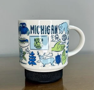 Starbucks 2019 Been There Series MICHIGAN Ceramic 14 oz Coffee Cup/Mug EUC! - Picture 1 of 12