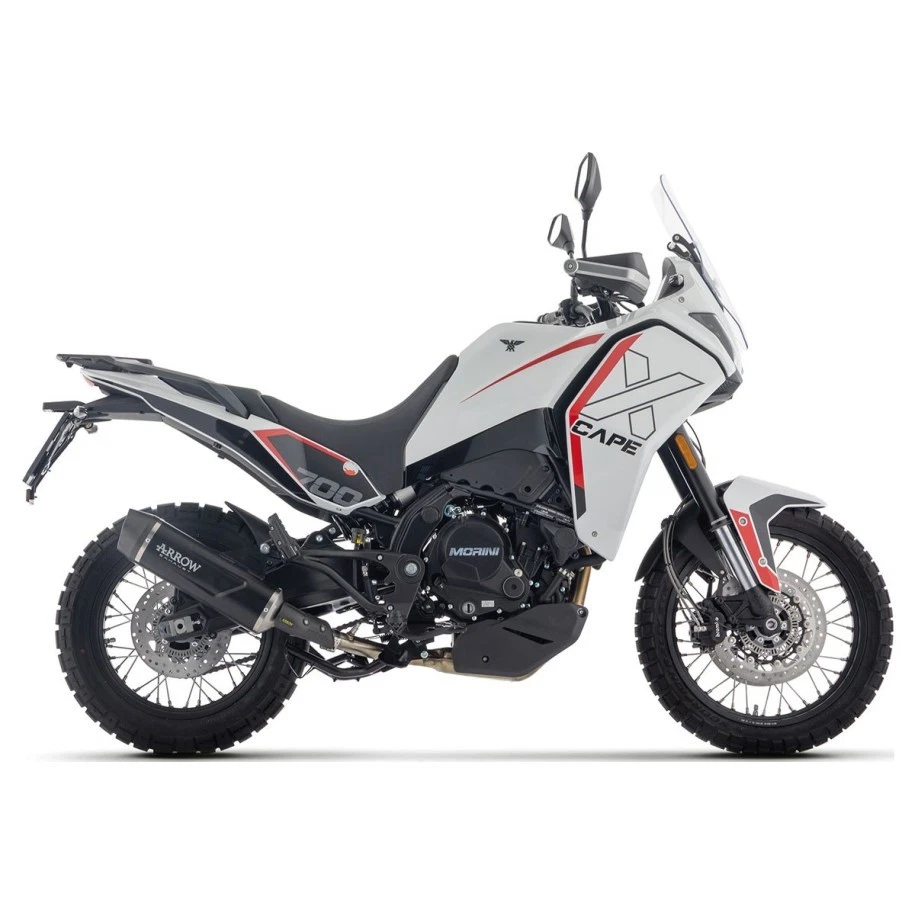 TERMINALE DI SCARICO ARROW INDY RACE EVO ALLUMINIO NERO MOTO MORINI X CAPE 700 Foto 1 de 4