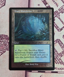 MTG Foil Etched Misty Rainforest Retro Frame Modern Horizons 2 MH2 NM - Picture 1 of 2