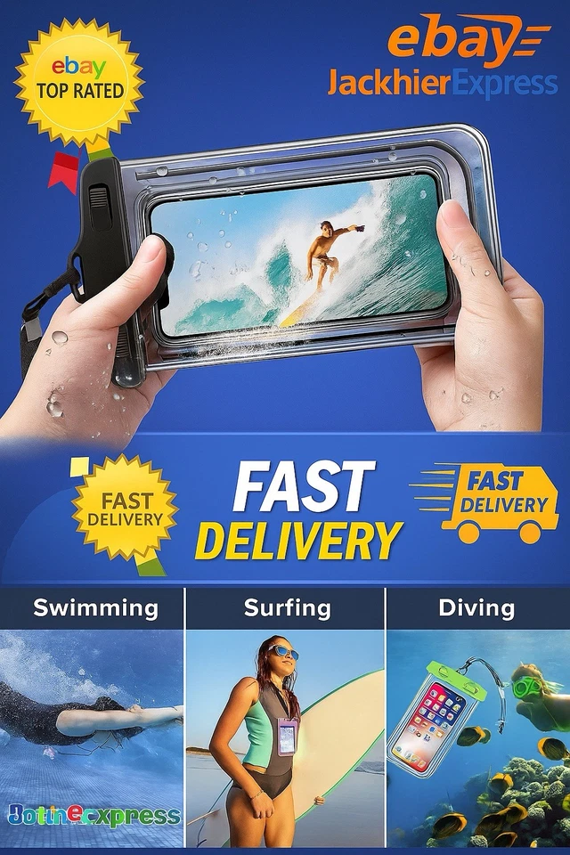 Underwater Waterproof Case  Phone Cover Dry Bag Universal Pouch For Smartphones - Image 1 of 4