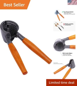 Sleek Aluminum Nutcracker with Wooden Handles - Perfect for Pecan & Almonds - Picture 1 of 9