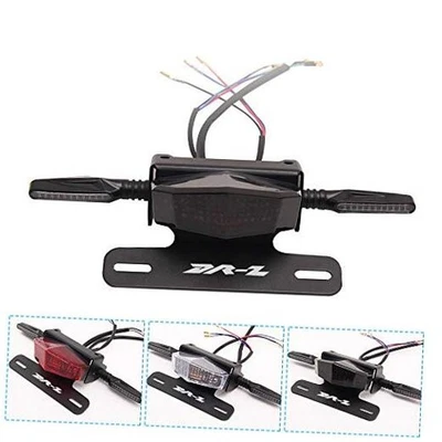 Soporte de matrícula eliminador de guardabarros trasero trasero ordenado luces de freno LED humo Foto 1 de 4