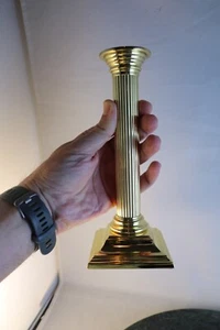 8" BALDWIN Smithsonian Institution Roman Style Brass Taper Candlestick Holder - Picture 1 of 6