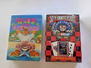 Club Camel and Nascar 50th Anniversary Playing Cards Set of Two - Picture 1 of 5
