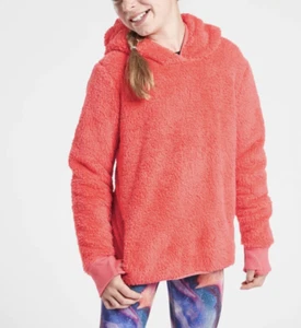 ATHLETA GIRL CORAL SO SNUG SHERPA LONG SLEEVE SOFT COZY HOODIE Sz XXL - 16 - Picture 1 of 4