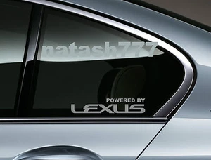 Powered by LEXUS Sport  Racing Decal sticker emblem logo Window SILVER Pair - Foto 1 di 1