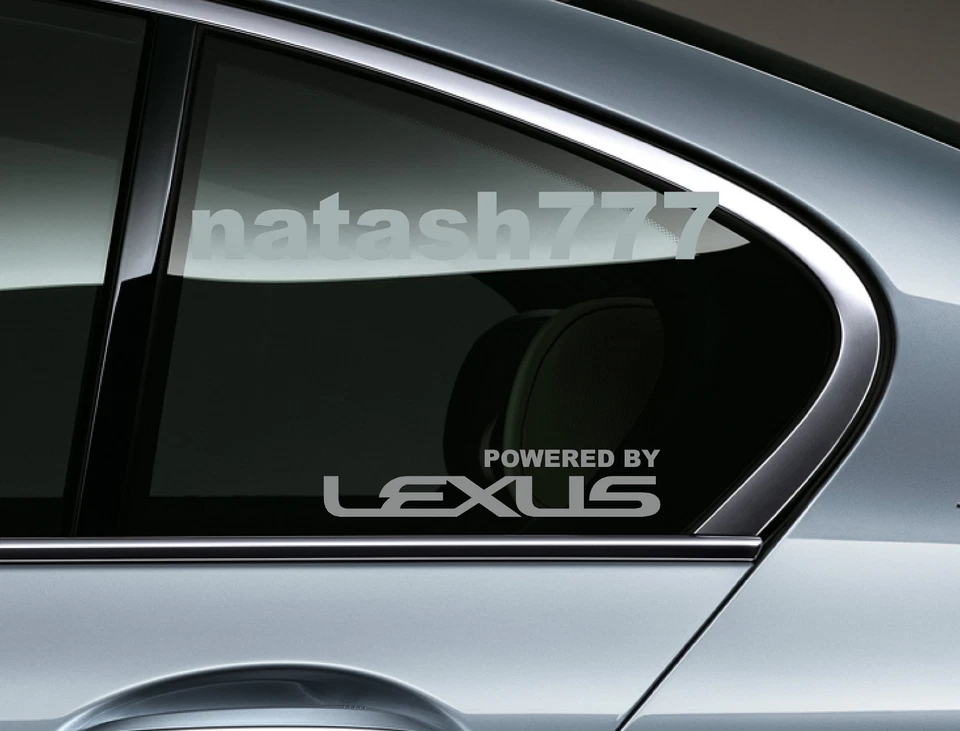 Powered by LEXUS Sport Racing Calcomanía Pegatina Emblema Logo Ventana PLATEADO Par Foto 1 de 1