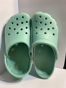 Mint Green Crocs W8 M6 - Picture 1 of 9