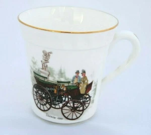 Daimler 1886 Kaffeetasse Becher Fine Bone China Crown Staffordshire England Auto Car - Bild 1 von 6
