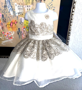 Disney Princess Belle Fancy Tulle Dress Sz 3 NWTS Rhinestone Charm Attached  bbz