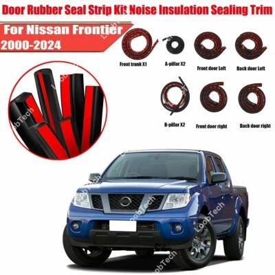 Kit de tiras de sellado de goma para puerta Nissan Frontier 20+ embellecedor de sellado de aislamiento acústico Foto 1 de 4